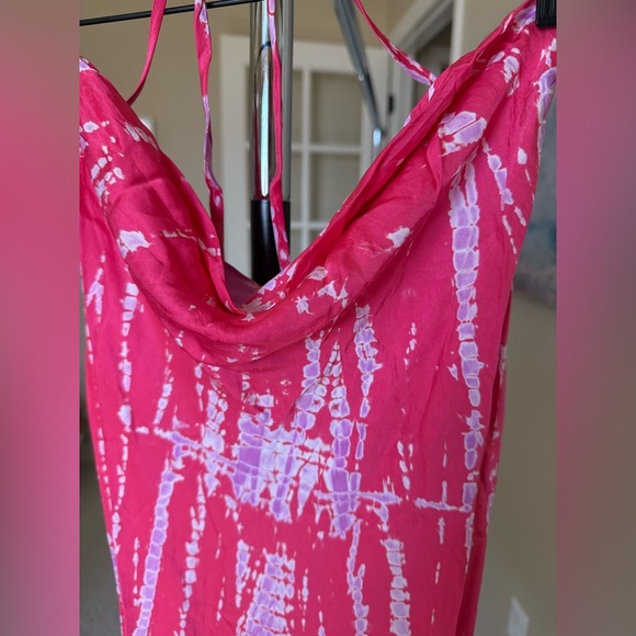 YOUNG, FABULOUS & BROKE Sweetie Mini Slip Dress in Poppy Web Pink Small - Picture 3 of 5